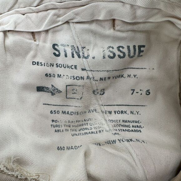 Polo Ralph Lauren Cargo Army Pants Men 34X34 Twill Surplus Khaki Distressed‎ - Picture 9 of 14